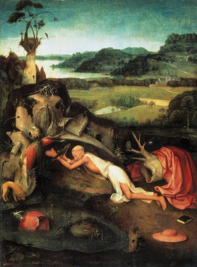 Der Heilige Hieronymus im Gebet von Hieronymus Bosch